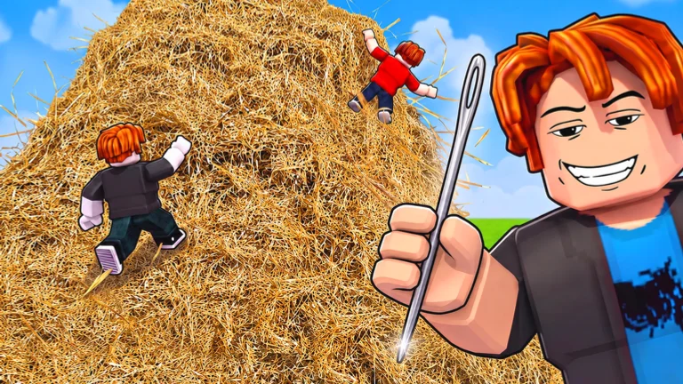 Multiple players working the same hay pile — the shared-volume reality of a busy server